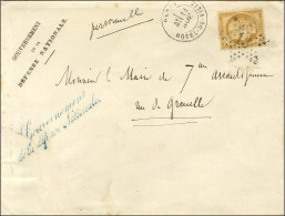 Etoile 13 / N° 36 Càd PARIS / HOTEL DE VILLE 11 NOV. 70 Sur Enveloppe à En-tête Imprimé GOUVERNEMENT / DE LA / DEFENSE N - Guerre De 1870