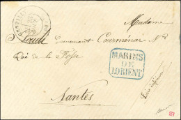 Càd T 17 GENTILLY (60) 23 AOUT (70) Sur Lettre En Franchise Militaire Pour Nantes. Au Recto, Griffe Bleue Encadrée MARIN - Oorlog 1870