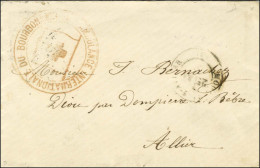 Càd T 17 MOULINS-S-ALLIER (3) + Grand Cachet Rouge AMBULANCE INTERNATIONALE DU BOURBONNAIS Sur Lettre Pour Dompierre, Au - Krieg 1870