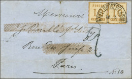 Cachet Bavarois KB FELDPOSTRELAIS III 12 3 Sur Lettre Datée D'Haroué Le 11 Mars 1871 Pour Paris. Au Recto, Taxe Tampon 2 - Briefe U. Dokumente