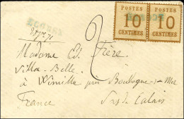 Griffe Provisoire Bleue ECOUEN '' 28 Fevr 71 '' / Alsace N° 5 Paire Sur Lettre Pour Wimille Près Boulogne Sur Mer. Au Re - Covers & Documents