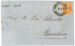 Cachet ADMON. DE CAMBIO / 3Ctos / BARCELONA / N° 23 Sur Lettre De Marseille Pour Barcelone. 1863. - SUP. - 1849-1876: Klassik