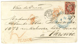 GC 532 / N° 24 Càd T 15 BORDEAUX (32) Sur Lettre Avec Texte Pour Varsovie. 1868. - TB / SUP. - 1849-1876: Période Classique