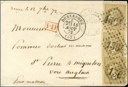 GC 1364 / N° 30 (3) Càd T 17 DUNKERQUE (57) Sur Lettre Pour St Pierre Et Miquelon Avec Càd D’arrivée Au Recto. 1872. - T - 1849-1876: Classic Period