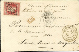 GC 1002 / N° 32 Càd T 17 CHERBOURG (48) Sur Lettre Pour Saint Pierre Et Miquelon. Au Recto, Càd D'arrivée. 1870. - SUP.  - 1849-1876: Classic Period