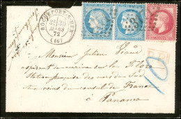 GC 3171 / N° 32 + N° 60 (paire) Càd T 17 ROCHEFORT-S-MER (16) Sur Lettre Pour Julien Viaud (Pierre Loti) à Bord Du Navir - 1849-1876: Klassik