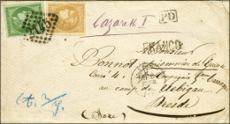 GC 2145 / N° 42 + N° 43 Càd T 16 LYON (68) 6 FEVR. 71 Sur Lettre Avec Texte Adressée Au Tarif Préférentiel à 15c à Un Pr - 1849-1876: Klassieke Periode