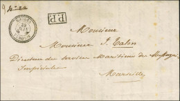 Càd T 22 RHODES / TURQUIE (dateur échoppé) + P.P. Sur Lettre Avec Texte Pour Marseille. 1857. Première Pièce Vue. - SUP. - Correo Marítimo