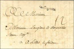 Lettre Avec Texte Daté De Saint Pierre De La Martinique Le 8 Janvier 1748 Pour Lille. Au Recto, Marque Postale D'entrée  - Entry Postmarks