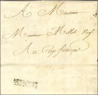 Lettre Avec Texte Daté De Bordeaux Le 16 Septembre 1753 Pour Le Cap Français. Au Verso, Rare Marque D'acheminement F. DU - Marques D'entrées