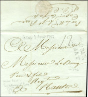 Lettre Avec Texte Daté Du Cap Le 3 Août 1787 Pour Nantes. Au Recto, Marque Postale D'entrée COL PAR / AURAY (à Sec). Au  - Marques D'entrées