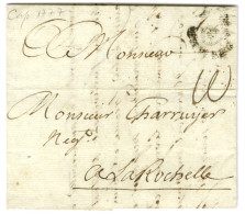 Lettre Avec Texte Daté Du Cap Le 16 Mars 1777 Pour La Rochelle. Au Recto, Marque Postale D'entrée Ornée B / COLONIES. -  - Marques D'entrées