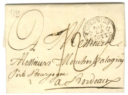 Lettre Avec Texte Daté Au Port Au Prince 1791 Pour Bordeaux. Au Recto, Marque Postale D'entrée Ornée COLONIES / PAR / LA - Entry Postmarks