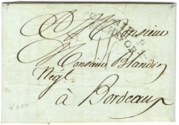 Lettre Avec Texte Daté Du Cap Le 28 Septembre 1790 Pour La Bordeaux. Au Recto, Marque Postale D'entrée Cintrée COLONIES. - Marques D'entrées