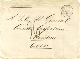 Càd Octo COLON-ASPINWALL / * Taxe Tampon 36 Sur Lettre 3 Ports Pour Centuri (Corse). 1874. - SUP. - R. - Correo Marítimo