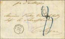 Càd Octo MONTEVIDEO / * Sur Lettre Non Affranchie Pour Cologne, Au Recto Marque D'échange F. 39. 1862. - SUP. - R. - Poste Maritime