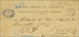 Càd Octo SAVANILLA / * Sur Lettre Non Affranchie De Bogota Pour L'Autriche. Première Pièce Vue Pour L'Autriche. 1877. -  - Correo Marítimo