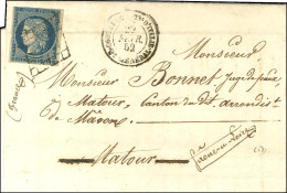 Grille / N° 4 (leg Def) Càd CORPS EXPEDITre D'ITALIE Qer GENERAL Sur Lettre Avec Texte Daté De Rome Le 29 Février 1852 P - Army Postmarks (before 1900)