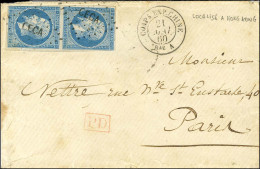 Losange CECA / N° 14 Paire (1 Ex Def) Càd CORPS EXP CHINE / Bau A 21 MAI 60 Sur Lettre Pour Paris. - TB / SUP. - R. - Army Postmarks (before 1900)