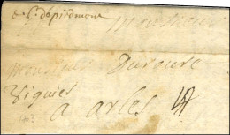 '' De L De Piémont '' (de L'Armée De Piémont, N°SE2) Sur Lettre Avec Texte Daté Du 12 Décembre 1703 Pour Arles. - TB / S - Army Postmarks (before 1900)