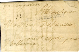 DE LARM. DESPAGNE (N°E1) Sur Lettre Avec Texte Daté De San Sébastien Ce 4 Juillet (1719) Pour Saint Esprit. - TB / SUP.  - Army Postmarks (before 1900)