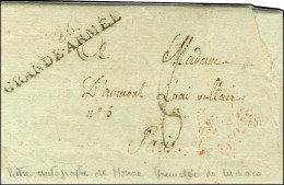 N° 26 / GRANDE ARMEE Sur Lettre Autographe, Signée D'Honoré Grimaldi, Prince De Monaco Et Aide De Camp Du Général Grouch - Army Postmarks (before 1900)