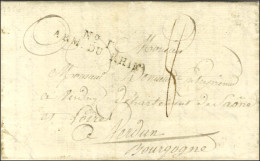 N° 1 / ARM. DU RHIN Sur Lettre Avec Texte Historique Exceptionnel écrit Pendant La Bataille D'Aspern, Daté D'une Ile Au  - Army Postmarks (before 1900)