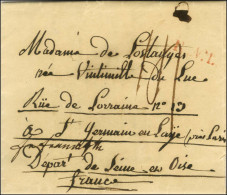 R N° 1 Rouge Sur Lettre D'un Soldat Avec Très Bon Texte Sur La Retraite De Russie Daté De Leipzik Le 6 Février 1813 Adre - Sellos De La Armada (antes De 1900)