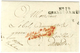 19 / GRANDE ARMEE + Franchise Rouge Sur Lettre Avec Texte Daté De Dresde Le 11 Septembre 1813. - TB / SUP. - R. - Army Postmarks (before 1900)