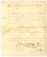 Document Du 21e Régiment De Ligne à Koenigsberg Le 26 Décembre 1812. - TB. - Sellos De La Armada (antes De 1900)