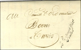 Le Lieutenant Genal / Soult Sur Lettre En Franchise Datée Au Quartier Général De Turin Le 26 Nivose An 9 Adressée Locale - Army Postmarks (before 1900)
