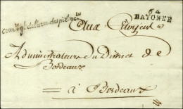 64 / BAYONNE Sur Lettre En Franchise ' Comre Gl. De L'arm. Des Pirs. Ocles. ' Sur Lettre Avec Texte Daté De Bayonne An 3 - Sellos De La Armada (antes De 1900)