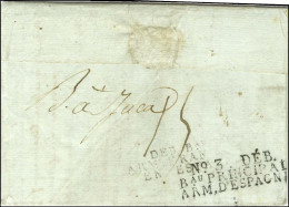 Lettre Avec Texte Daté De Voiron Le 10 Décembre 1809 Pour Jaca. Au Verso, DEB Bau Gal /  ARM. FRANCAISE / EN ESPAGNE + N - Army Postmarks (before 1900)