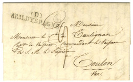 (D) / ARM. D'ESPAGNE Sur Lettre Avec Texte Daté De Pampelune Le 22 Mai 1824 Pour Le Capitaine De Vaisseau Le Scipion à T - Army Postmarks (before 1900)