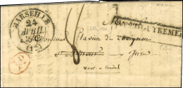 Lettre Avec Long Texte Daté De Mahon, Iles Baléares Le 20 Avril 1836 Pour Saint Amour. Au Recto, Marque Postale D'entrée - Army Postmarks (before 1900)