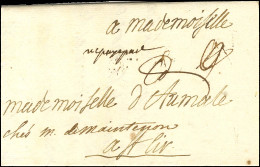 Lettre Avec Texte Daté De Paris Le 1er Novembre (1715) De Monseigneur Caylus à Mademoiselle D'Aumale Chez Madame De Main - Cartas Civiles En Franquicia