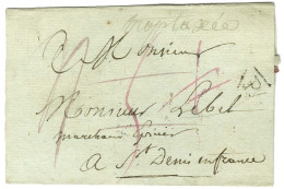 Lettre Avec Texte Daté De Paris Le 24 Février 1792 Pour Saint Denis. Au Recto, 2 Taxes Annulées Remplacées Par Une Trois - Frankobriefe