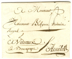 Contreseing De Franchise Manuscrit '' Amelot '' Sur Enveloppe Avec Texte Daté De Versailles Le 26 Août 1779 Pour Viteaux - Civil Frank Covers