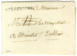 Contreseing De Franchise Manuscrit '' De Blair '' (de Blair De Boisemont, Intendant D'Alsace) Sur Lettre Avec Texte Daté - Civil Frank Covers