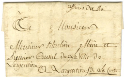 Contreseing De Franchise Manuscrit '' De La Coste '' Sur Lettre Avec Texte Daté De Pradelles Le 16 Juillet 1777 Pour Lar - Cartas Civiles En Franquicia