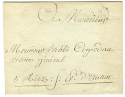 Contreseing De Franchise Manuscrit '' Eve D'Autun '' (Talleyrand, Evêque D'Autun) Sur Enveloppe Sans Texte Daté Pour Rie - Civil Frank Covers