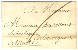 Contreseing De Franchise Manuscrit '' De Lamoignon '' (de Lamoignon De Baville, Intendant Des Généralités) Sur Lettre Av - Civil Frank Covers
