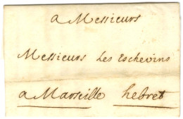 Contreseing De Franchise Manuscrit '' Ledret '' (intendant Des Généralités) Sur Lettre Avec Texte Daté D'Aix Le 18 Avril - Civil Frank Covers