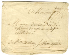 Contreseing De Franchise Manuscrit '' Monteygnard '' Sur Enveloppe Chargée Sans Texte Daté Du 30 Juin 1773 Pour Montauba - Frankobriefe