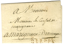 Contreseing De Franchise Manuscrit '' De Montyon '' Sur Lettre Avec Texte Daté D'Aix Le 31 Octobre 1772 Pour Marignane.  - Civil Frank Covers