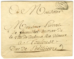 Contreseing De Franchise Manuscrit '' Duc De Penthièvre '' Sur Enveloppe Sans Texte De Paris Pour Toulouse. - TB / SUP. - Cartas Civiles En Franquicia