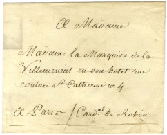 Contreseing De Franchise Manuscrit '' Cardinal De Rohan '' Sur Enveloppe Sans Texte Pour Paris. - TB / SUP. - Cartas Civiles En Franquicia