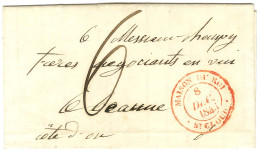 Càd Rouge MAISON DU ROI / ST CLOUD 8 DEC. 1845 Sur Lettre Pour Beaune. - TB. - Burgerlijke Brieven Zonder Portkosten