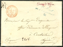 Càd Rouge Bau DU PALAIS DE FONTAINEBLEAU 5 JUIL. 64 Sur Lettre Chargée D'office Pour Constantine (Algérie). Au Recto, Co - Lettres Civiles En Franchise