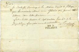 N° 3 / PELAGIE (S N° 9533b) En Marge D'un Texte Daté An 4. - SUP. - R. - 1701-1800: Voorlopers XVIII